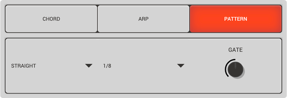 Harmonimo pattern mode interface